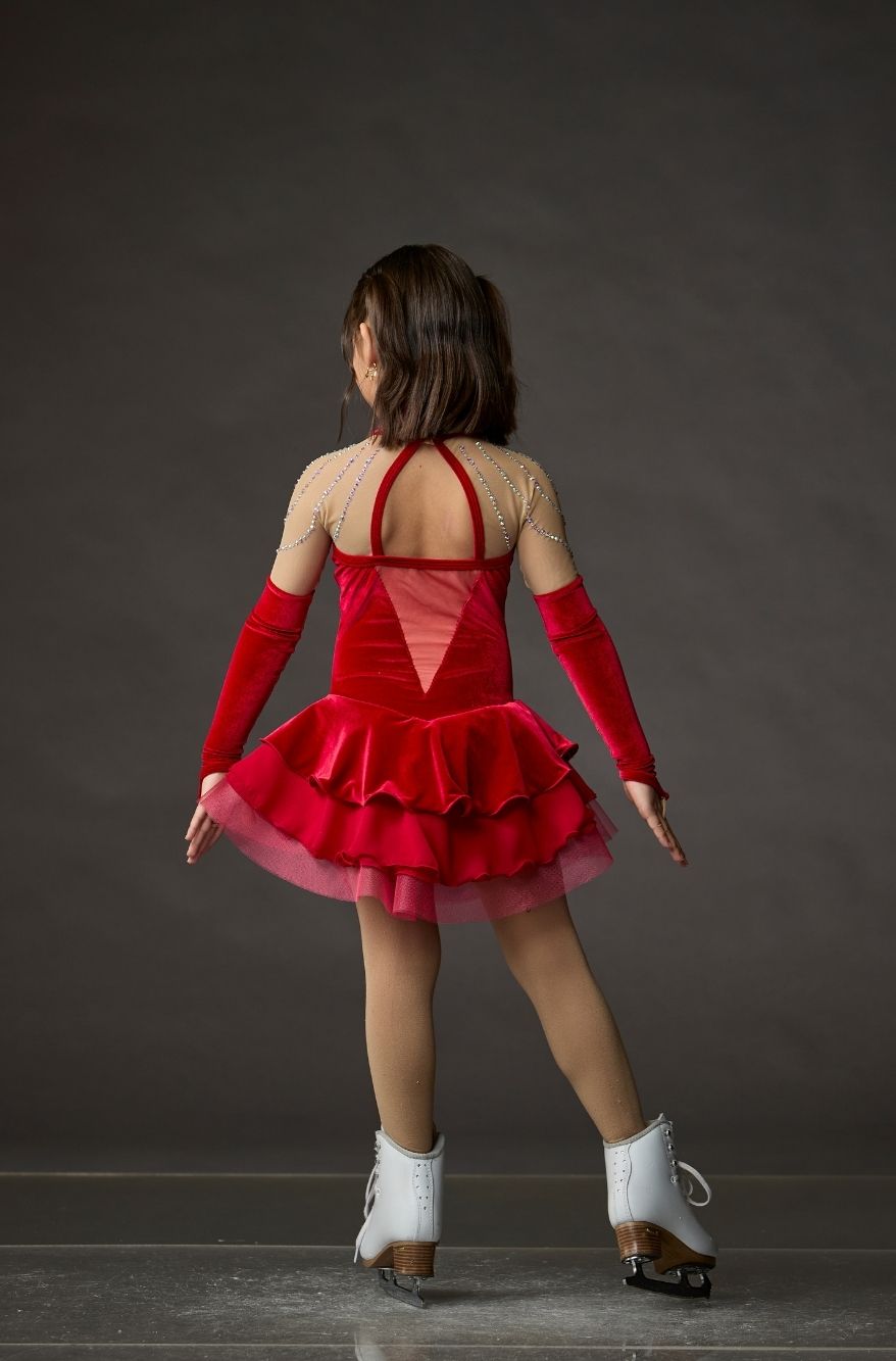 red figure skating dress Ophelie