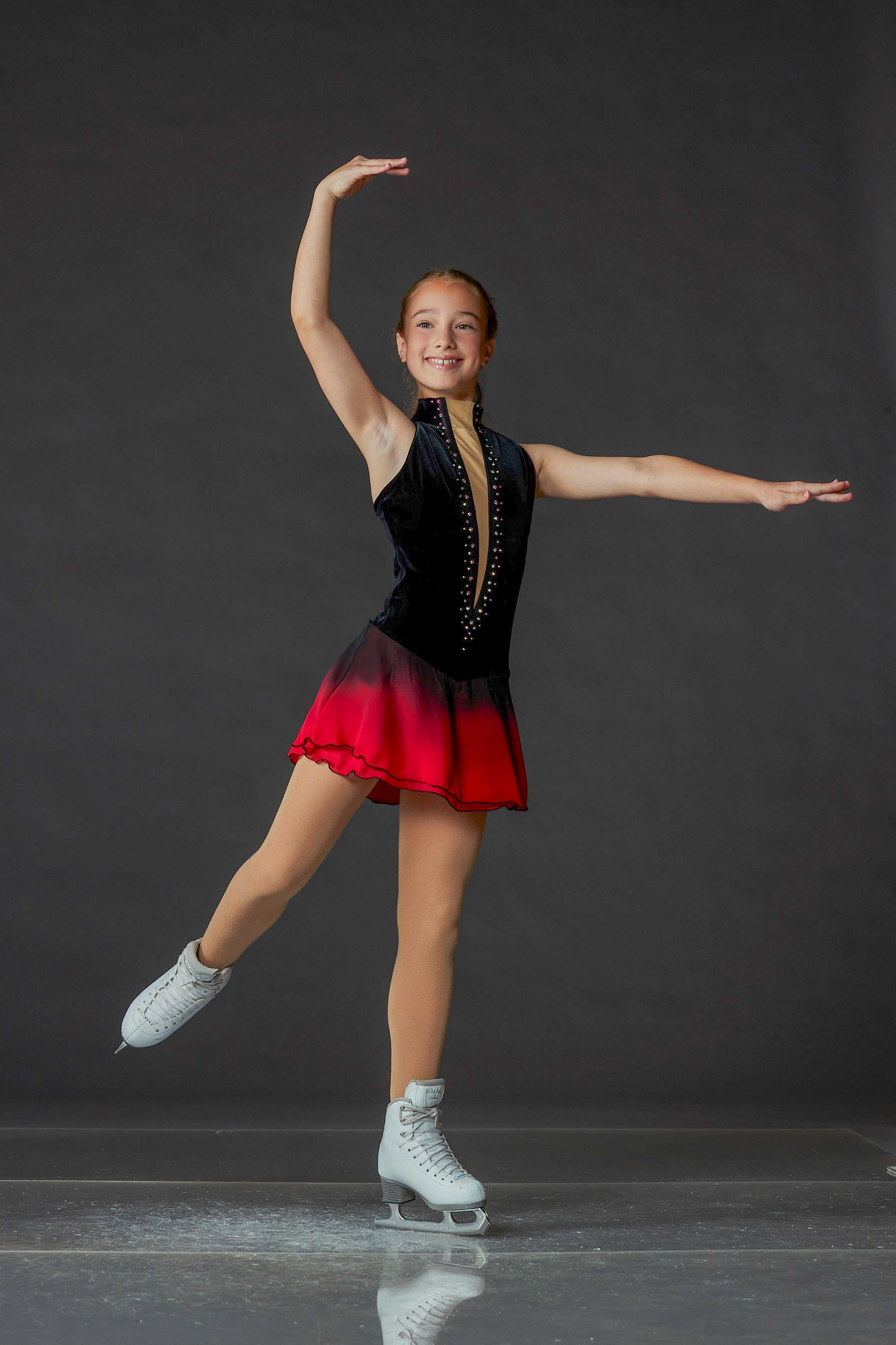 red and black figure skating dress Womens Dresses Red And Black Figure Skating Dress Classic Faded Red Black Figure Skating EliteXpression Elite